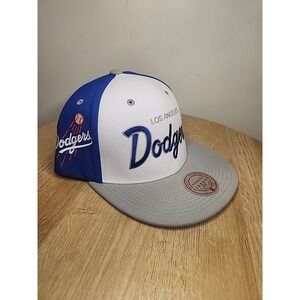 LA Dodgers Hat Mitchell & Ness Royal Gray Team Logo Liberty Snapback MLB Cap NWT